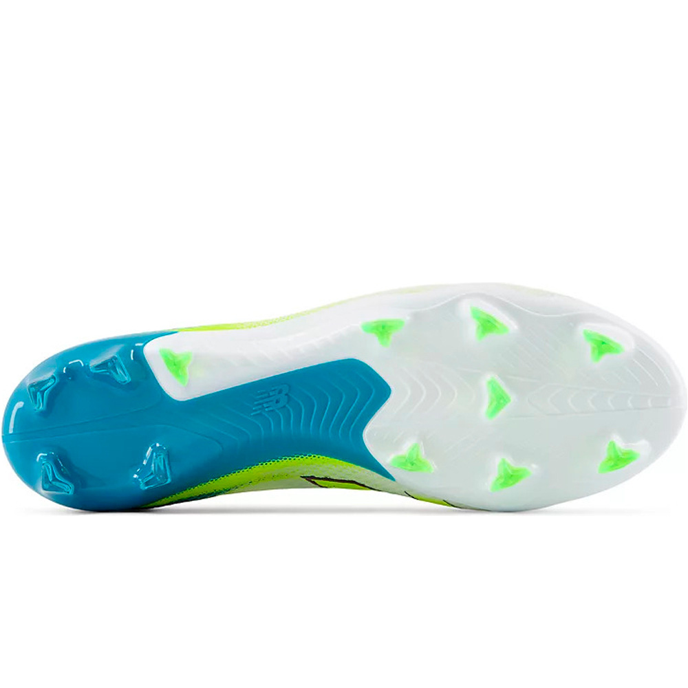 New Balance botas de futbol cesped artificial Furon Pro FG V9 BLANCO vista trasera