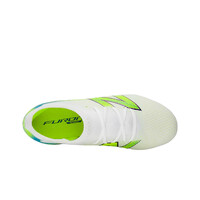 New Balance botas de futbol niño cesped artificial Furon Team Jnr FG V9 BLANCO vista superior