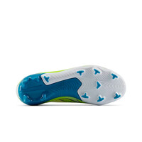 New Balance botas de futbol niño cesped artificial Furon Team Jnr FG V9 BLANCO vista trasera