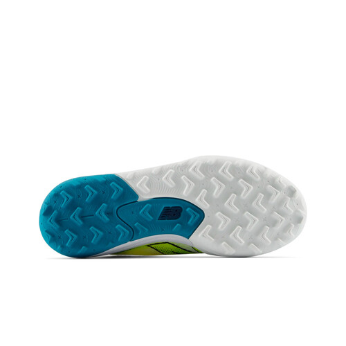 New Balance botas de futbol niño multitaco y terreno duro Furon Team Jnr TF V9 BLANCO