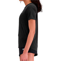 New Balance camiseta entrenamiento manga corta mujer ATHLETICS NEGRO vista detalle