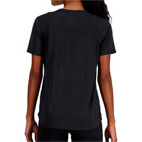 New Balance camiseta entrenamiento manga corta mujer ATHLETICS NEGRO vista trasera