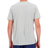 New Balance camiseta técnica manga corta hombre ATHLETICS GRIS vista trasera