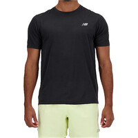 New Balance camiseta técnica manga corta hombre ATHLETICS RUN NEGRO vista frontal
