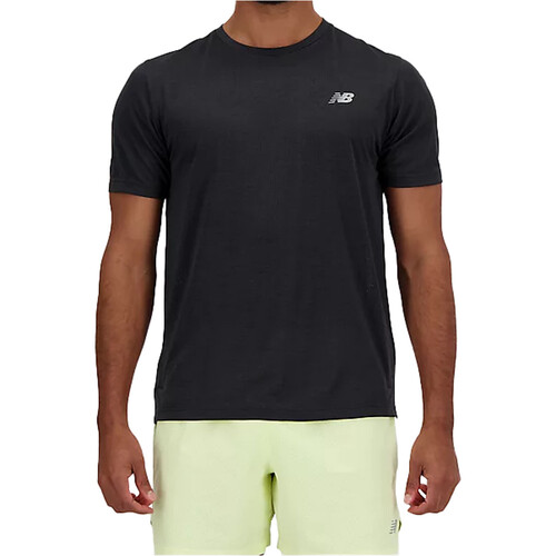 New Balance camiseta técnica manga corta hombre ATHLETICS RUN NEGRO