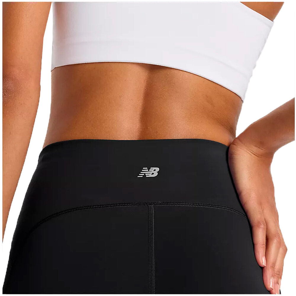 New Balance malla larga running mujer SLEEK POCKET HIGH RISE NEGRO 03