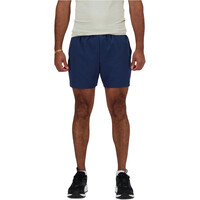 New Balance pantaloneta técnica hombre SHORT 5 INCH AZUL vista frontal