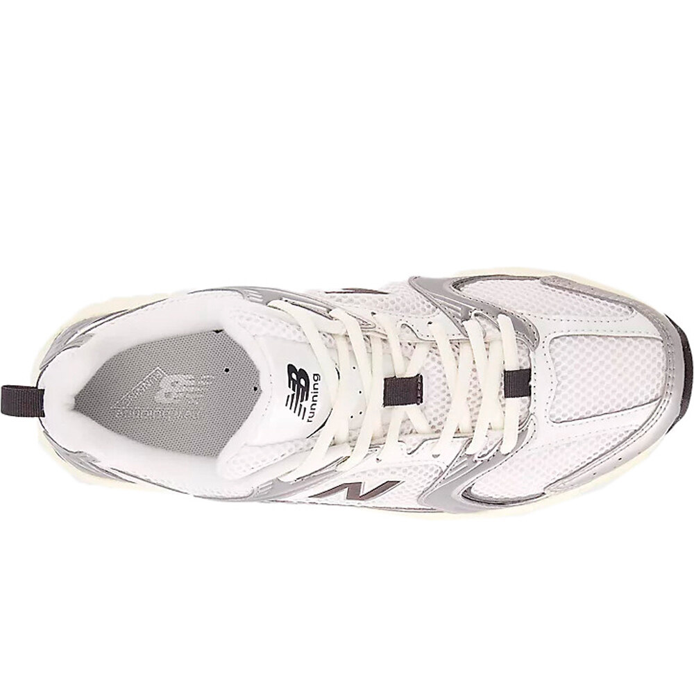 New Balance zapatilla moda hombre 530 GRIS vista superior