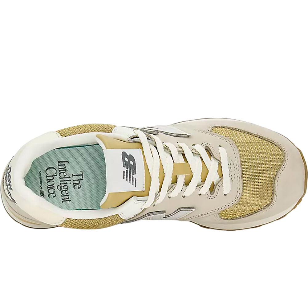 New Balance zapatilla moda hombre 574 MARRON vista superior