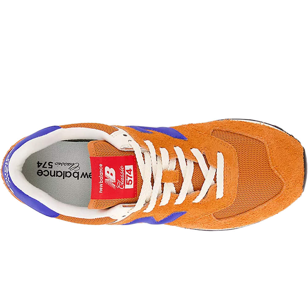 New Balance zapatilla moda hombre 574 MARRON vista superior
