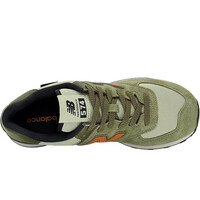 New Balance zapatilla moda hombre 574 VERDE vista superior