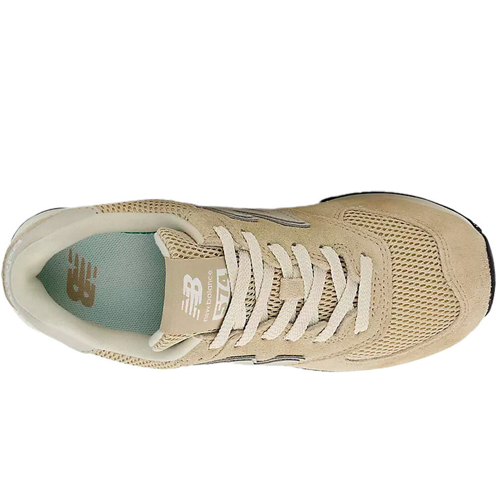 New Balance zapatilla moda mujer 574 MARRON vista superior