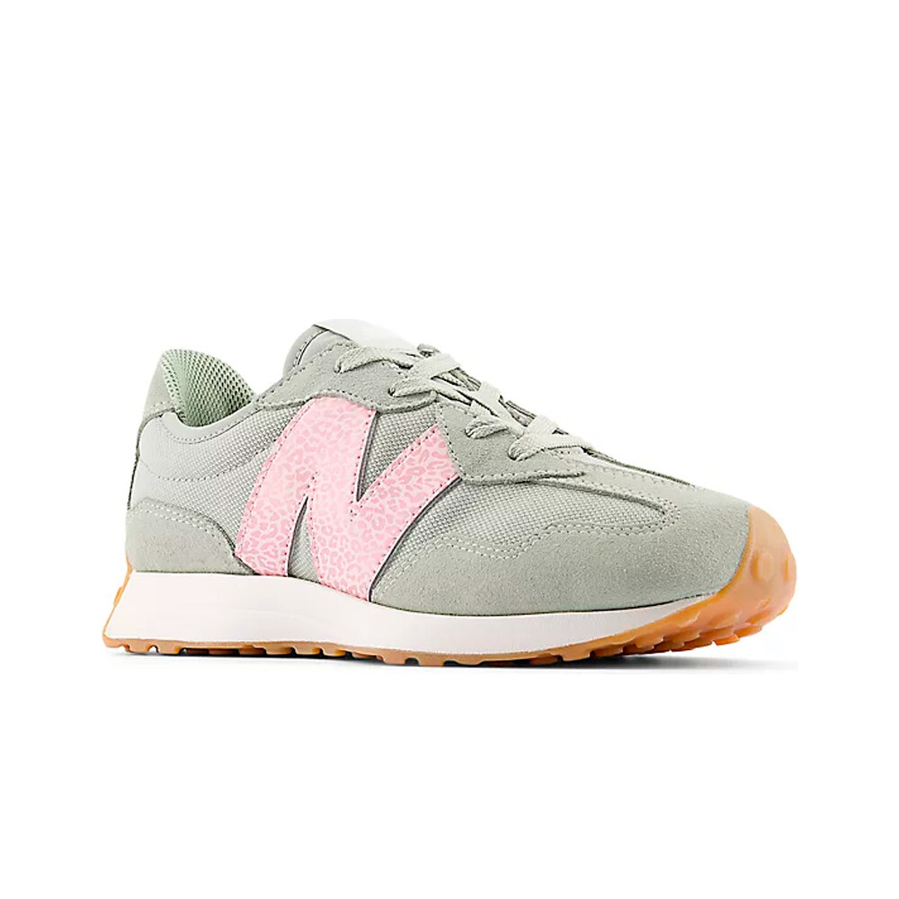 New Balance zapatilla moda niño 327 VERDE lateral interior