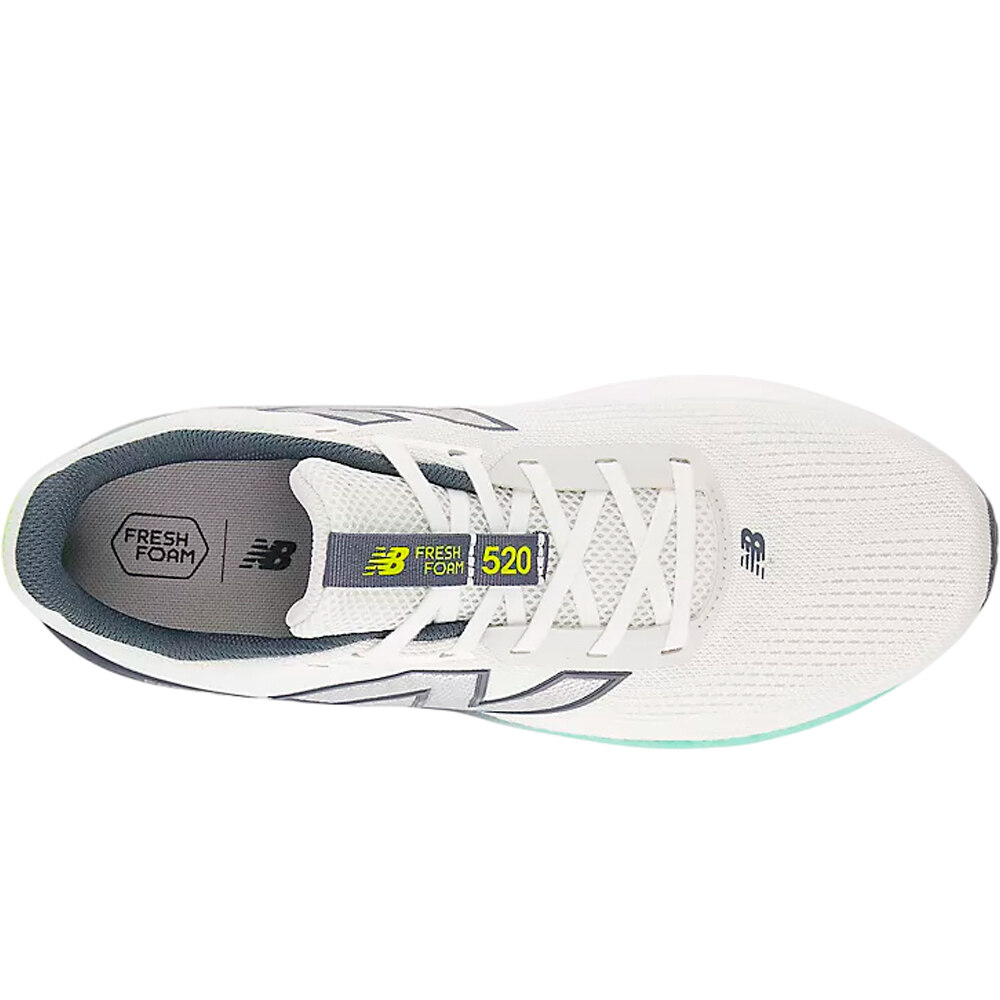New Balance zapatilla running hombre FRESH FOAM 520 V9 BLANCO vista superior