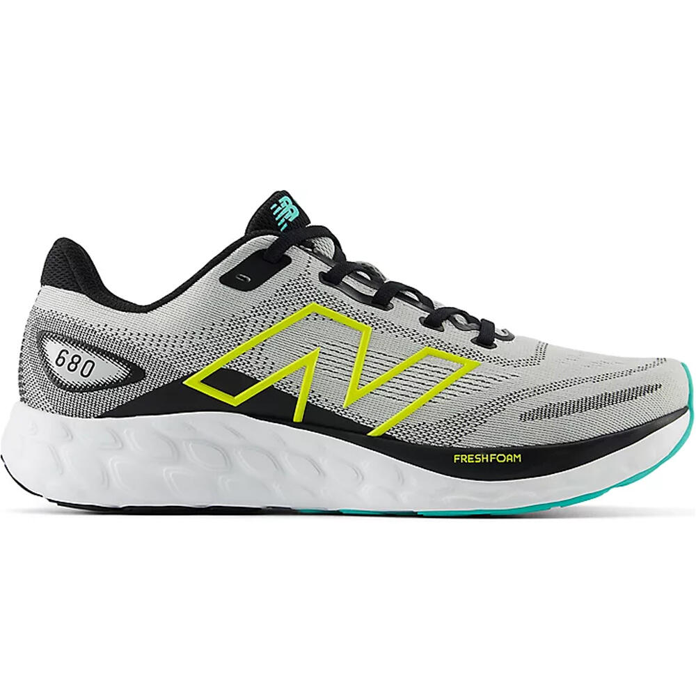 New Balance zapatilla running hombre FRESH FOAM 680 v8 GRIS lateral exterior