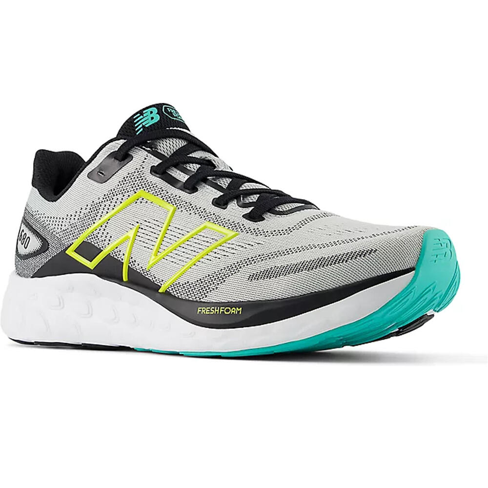 New Balance zapatilla running hombre FRESH FOAM 680 v8 GRIS lateral interior