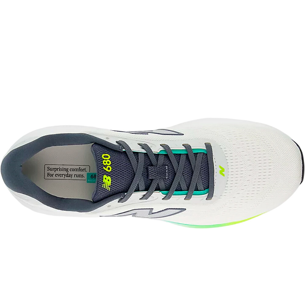 New Balance zapatilla running hombre FRESH FOAM 680 V8 VERDE vista superior