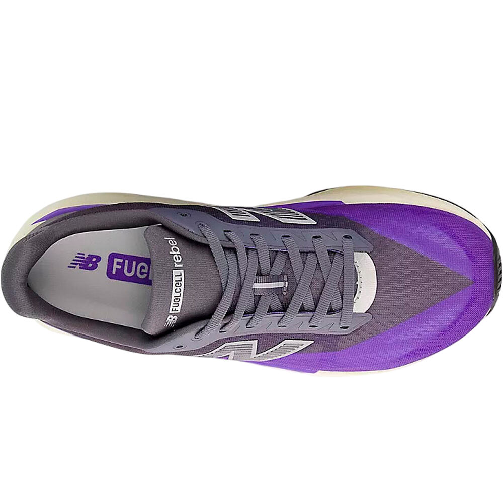 New Balance zapatilla running hombre FUELCELL REBEL V5 GRIS vista trasera