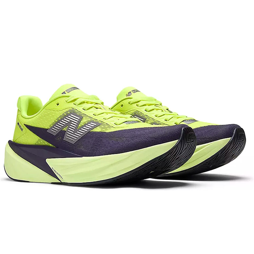 New Balance zapatilla running mujer FUELCELL REBEL V5 VERDE lateral interior