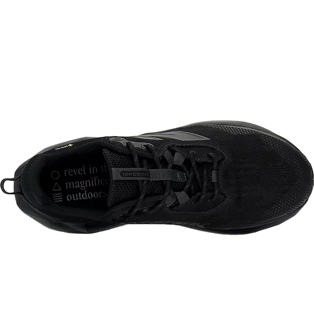 New Balance zapatillas trail hombre DYNASOFT NITREL v6 GORE-TEX NEGRO vista superior