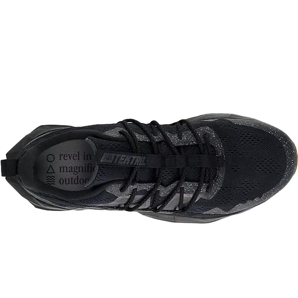 New Balance zapatillas trail hombre TEKTREL NEGRO vista superior