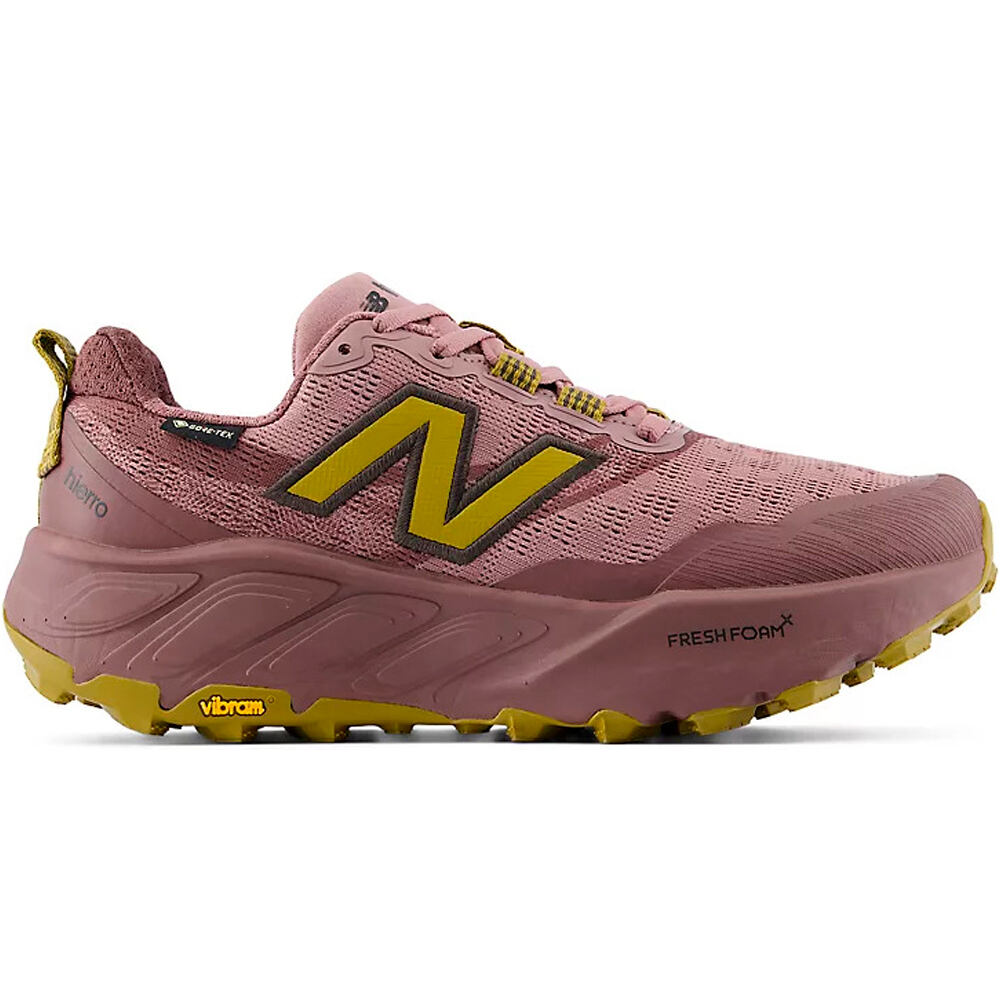 New Balance zapatillas trail mujer Fresh Foam X Hierro v9 GORE-TEX ROSA lateral exterior