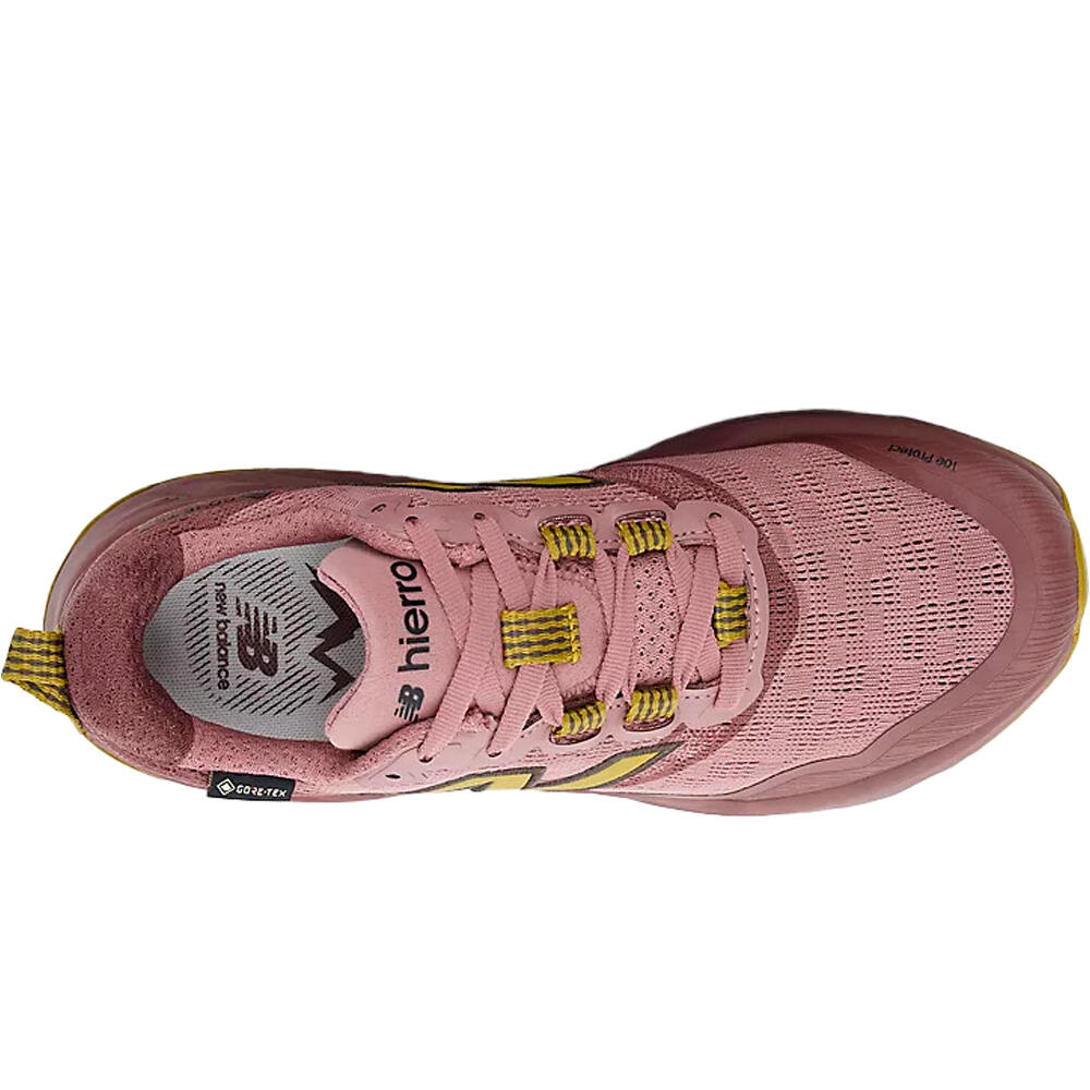 New Balance zapatillas trail mujer Fresh Foam X Hierro v9 GORE-TEX ROSA vista superior
