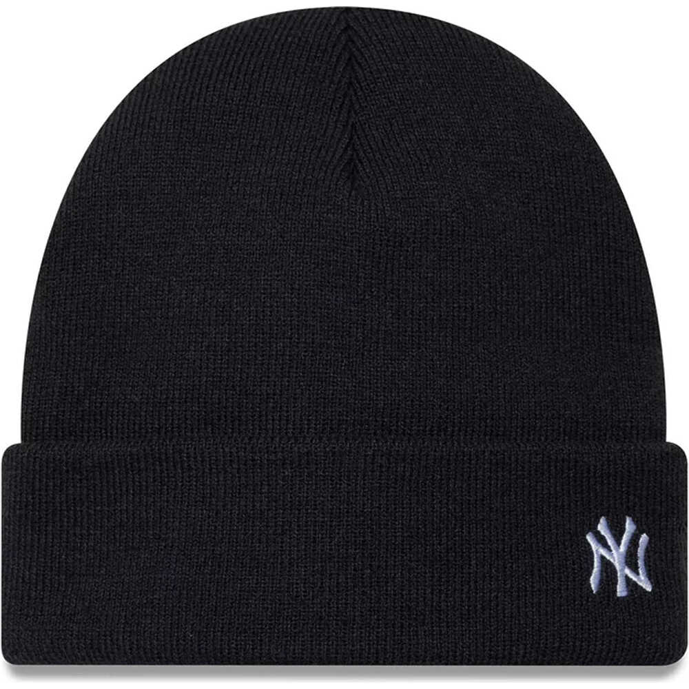 New Era gorro esquí hombre MINI LOGO CUFF BEANIE NEGRO vista frontal