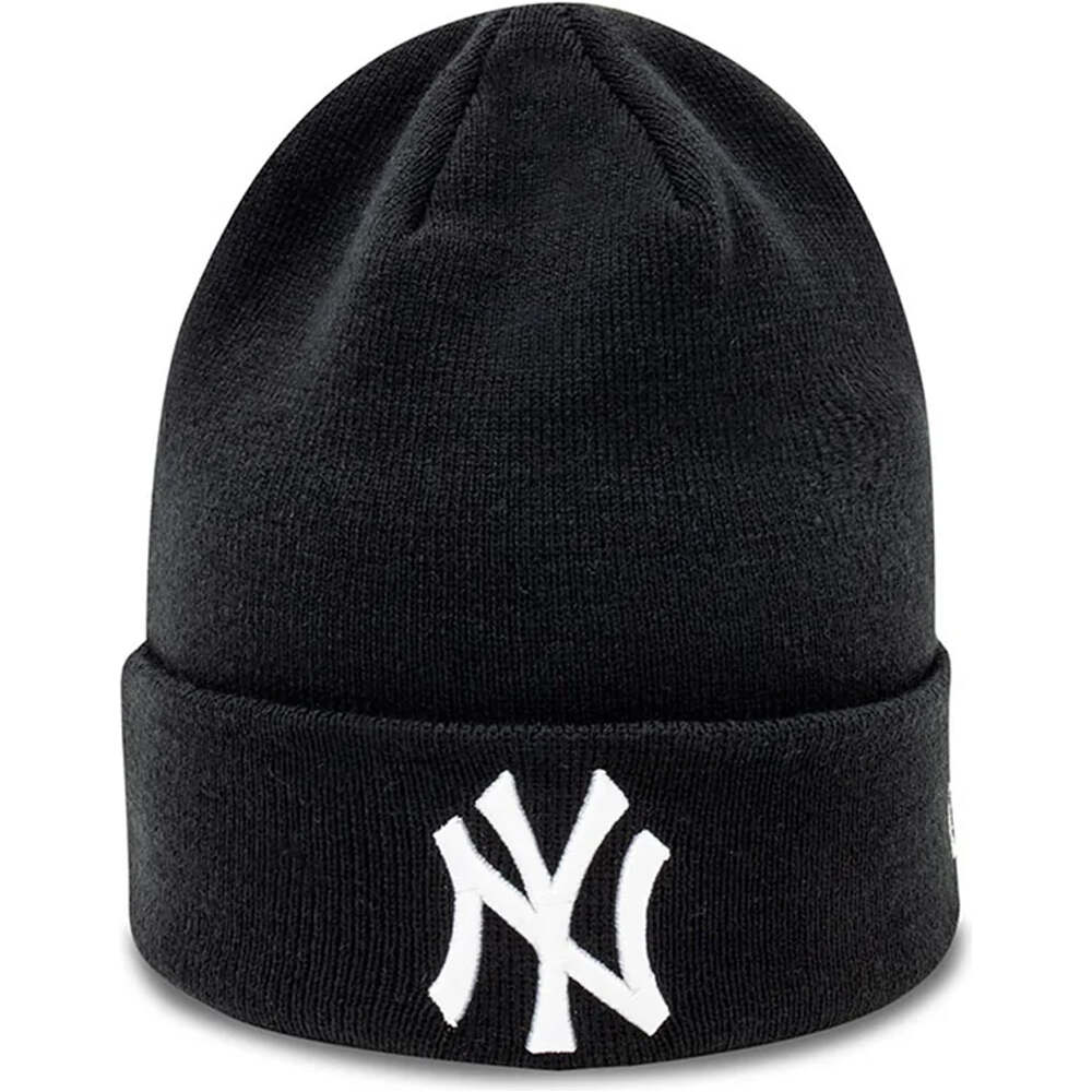 New Era gorro esquí hombre MLB ESSENTIAL CUFF NY YANKEES NEGRO vista frontal