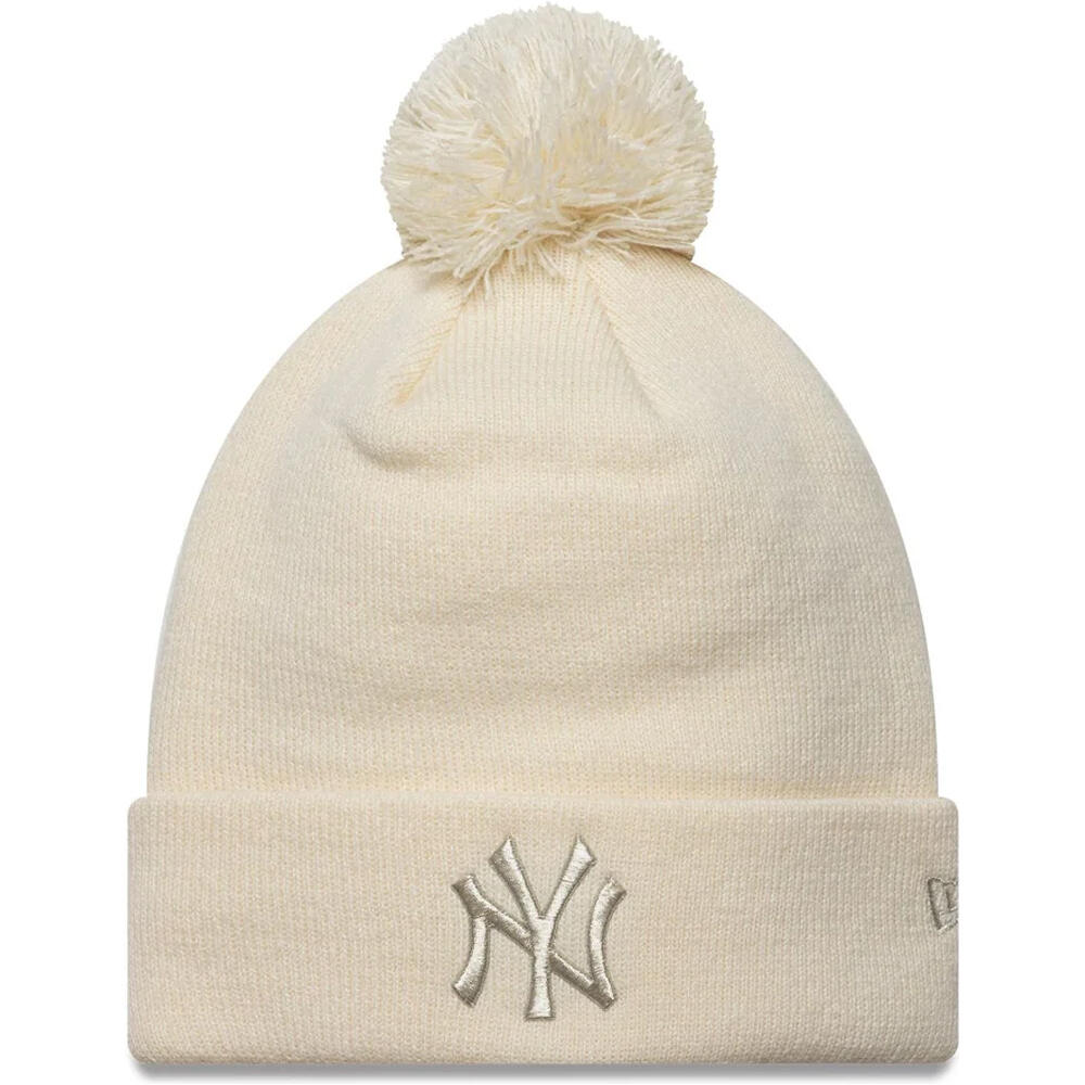 New Era gorro esqui mujer METALLIC BOBBLE BEANIE MARRON vista frontal