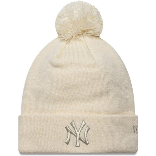 NEW ERA METALLIC BOBBLE BEANIE marron