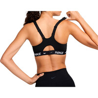 Nike body running mujer DRI-FIT INDY HIGH SUPPORT NEGRO vista trasera
