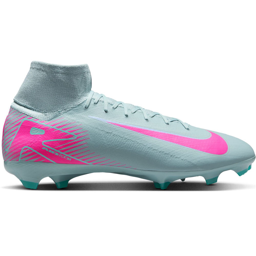 Nike botas de futbol cesped artificial MERCURIAL SUPERFLY 10 PRO FG GRIS lateral exterior