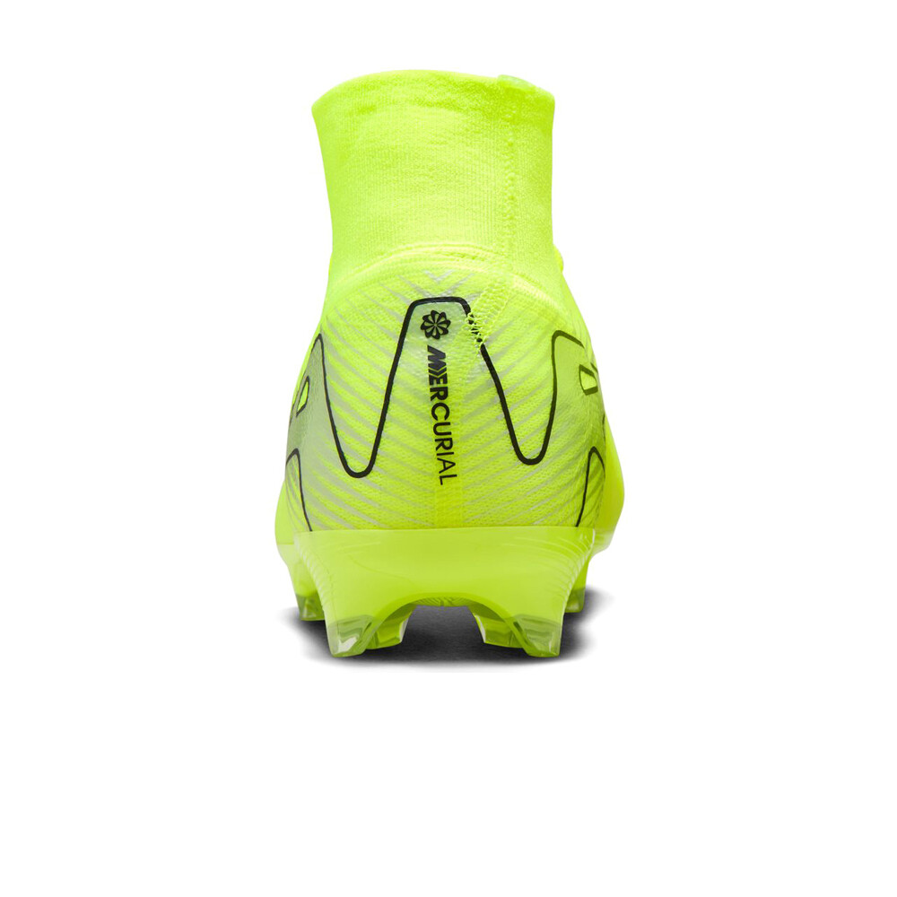 Nike botas de futbol cesped artificial MERCURIAL SUPERFLY 10 PRO FG VERDE vista trasera
