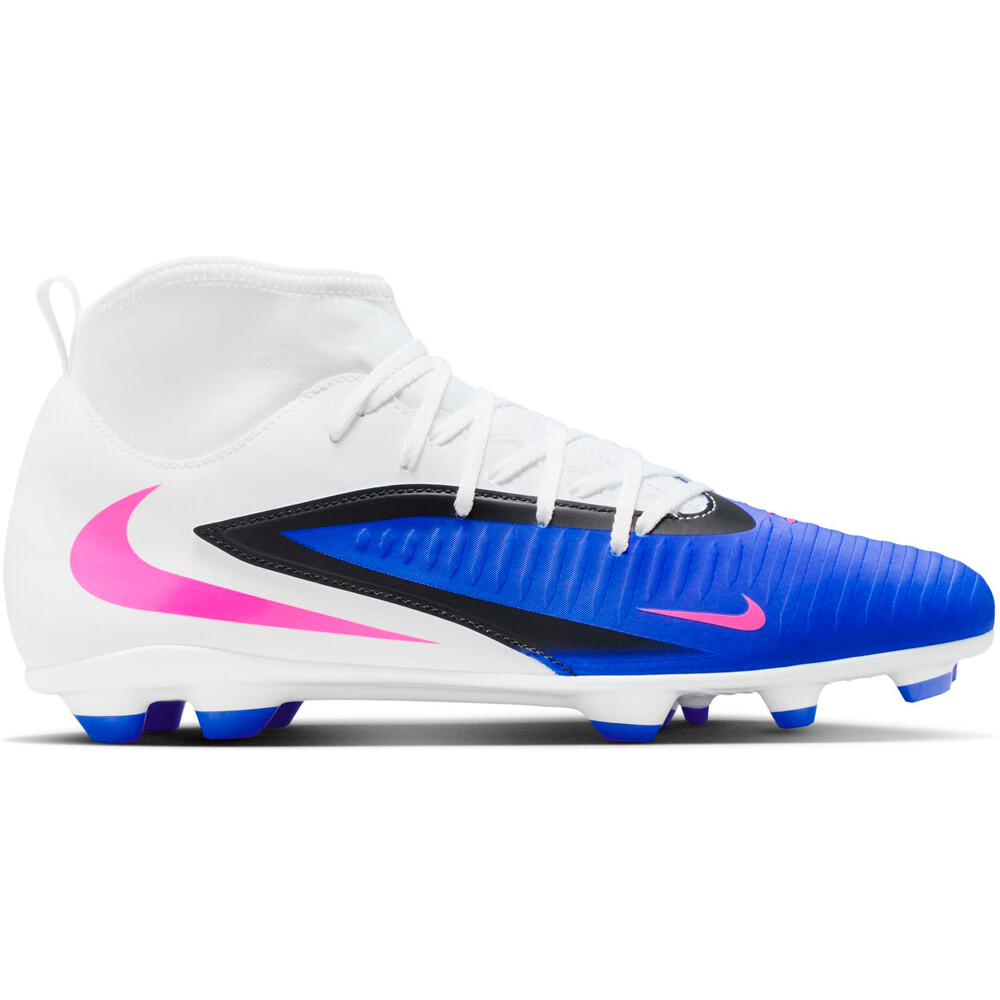 Nike botas de futbol cesped artificial PHANTOM 6 HIGH CLUB FG/MG AZUL lateral exterior