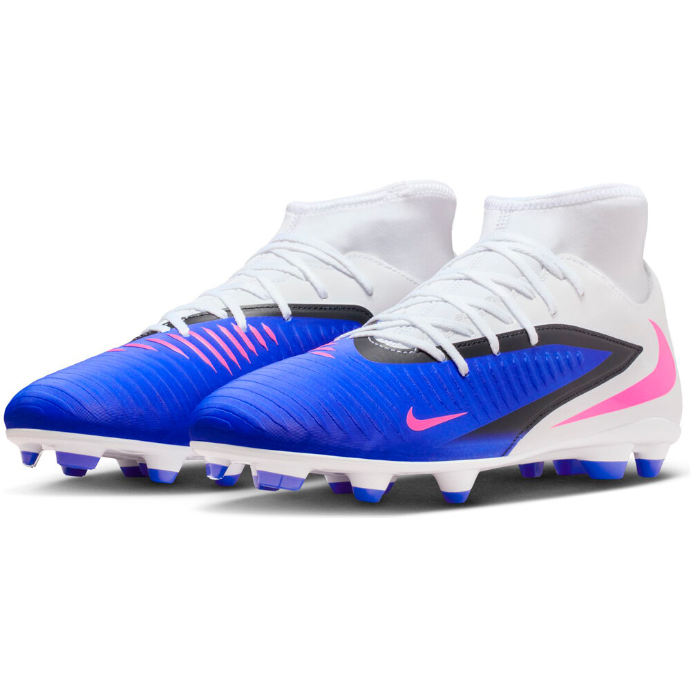 Nike botas de futbol cesped artificial PHANTOM 6 HIGH CLUB FG/MG AZUL lateral interior