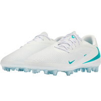 Nike botas de futbol cesped artificial PHANTOM 6 LOW ACAD AG BLANCO lateral interior