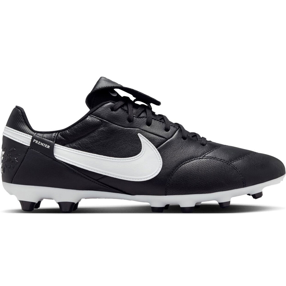 Nike botas de futbol cesped artificial PREMIER III FG NEGRO lateral exterior