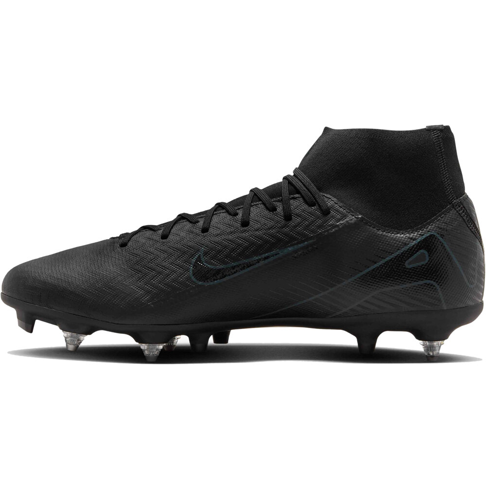 Nike botas de futbol cesped natural MERCURIAL SUPERFLY 10 ACADEMY SG-PRO AC NEGRO puntera