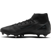 Nike botas de futbol cesped natural MERCURIAL SUPERFLY 10 ACADEMY SG-PRO AC NEGRO puntera