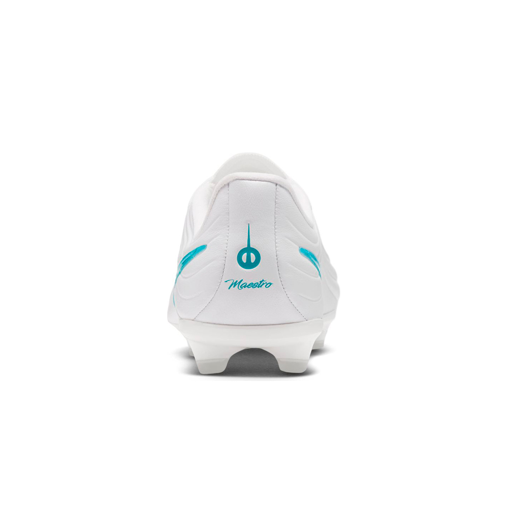 Nike botas de futbol niño cesped artificial JR TIEMPO MAESTRO ACADEMY FG/MG BL BLANCO vista trasera