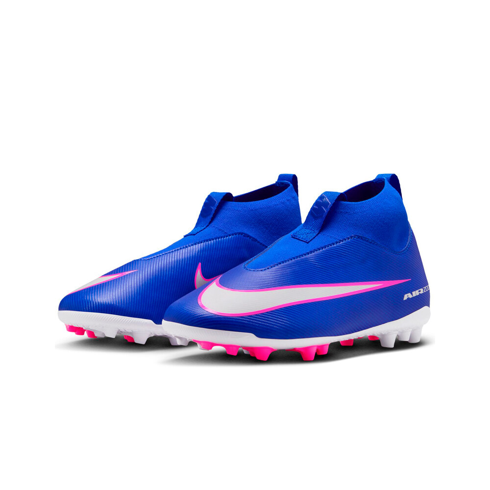 Nike botas de futbol niño cesped artificial MERCURIAL SUPERFLY 10 ACADEMY AG AZUL lateral interior