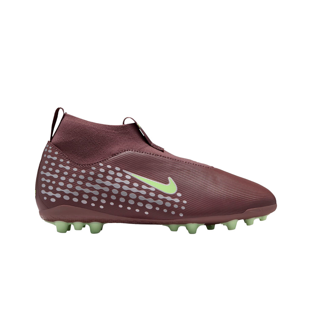 Nike botas de futbol niño cesped artificial MERCURIAL SUPERFLY 10 ACADMY KYLIAN MBAPPE AG MARRON lateral exterior