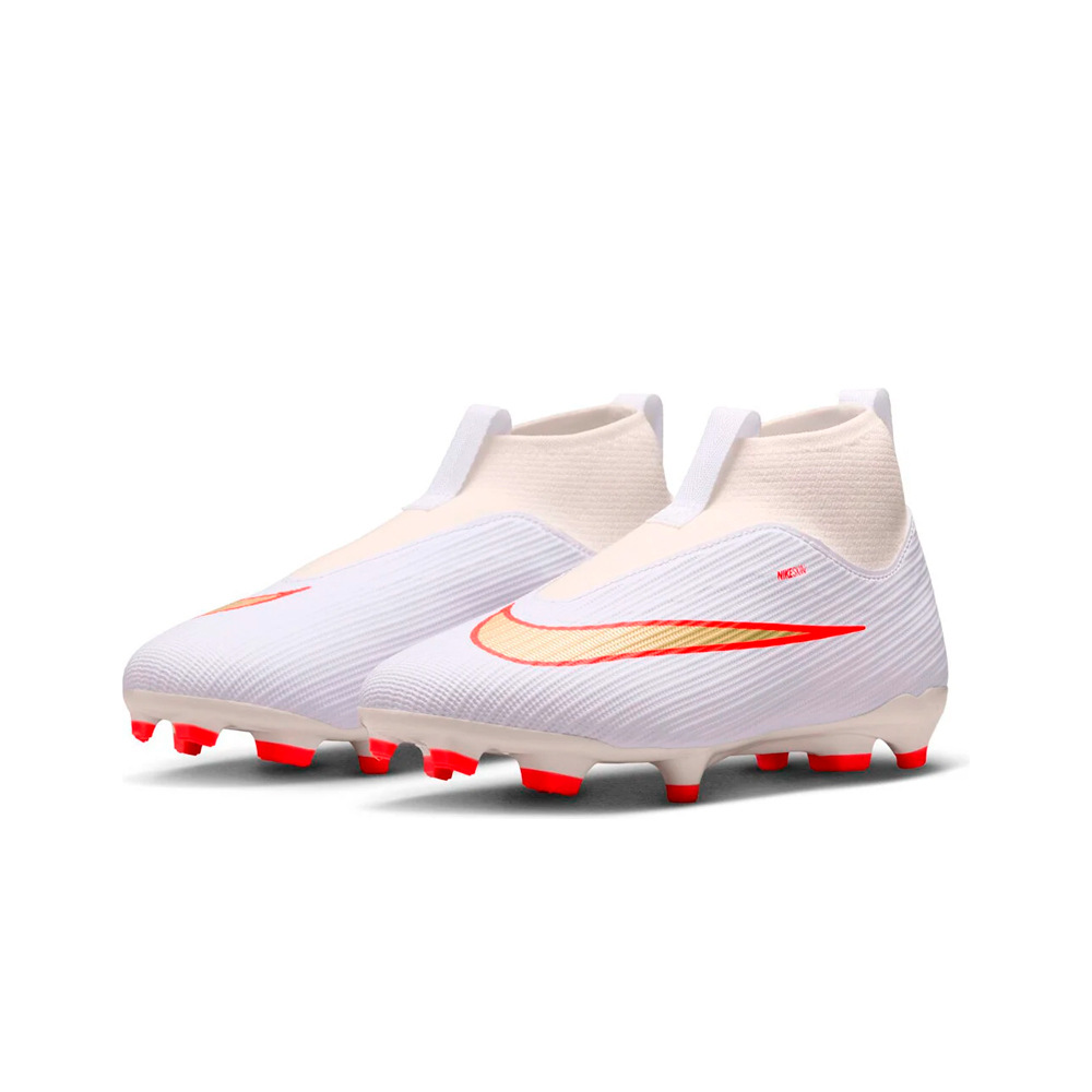 Nike botas de futbol niño cesped artificial MERCURIAL SUPERFLY 11 ACADEMY FG/MG BLANCO lateral interior