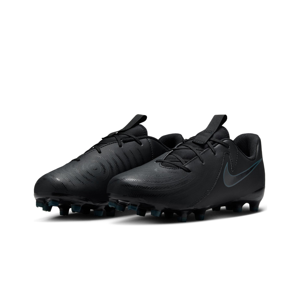 Nike botas de futbol niño cesped artificial PHANTOM GX II ACADEMY FG/MG NEGRO lateral interior