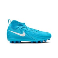 Nike botas de futbol niño cesped artificial PHANTOM LUNA II ACADEMY AG AZUL lateral exterior