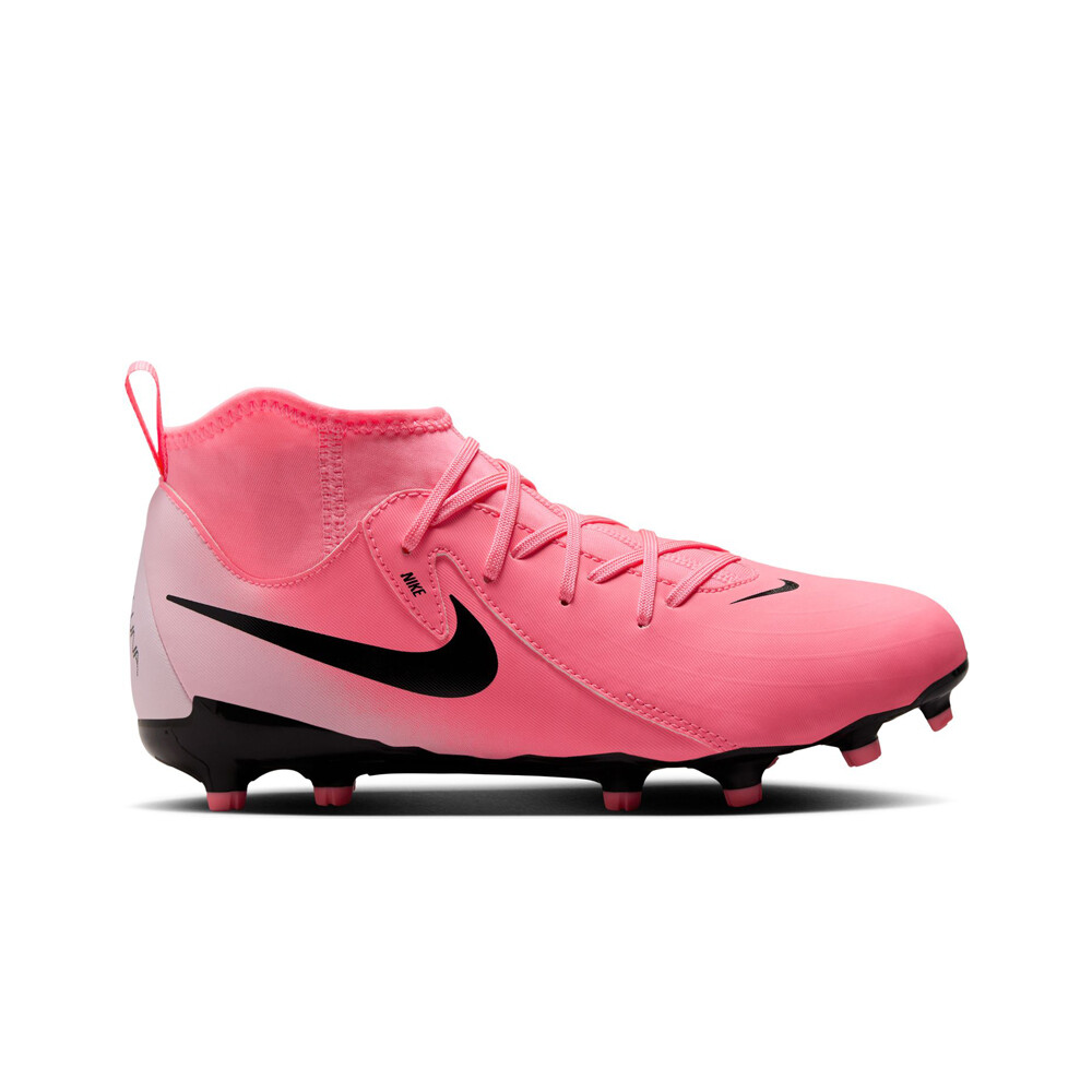 Nike botas de futbol niño cesped artificial PHANTOM LUNA II ACADEMY FG/MG ROJO lateral exterior