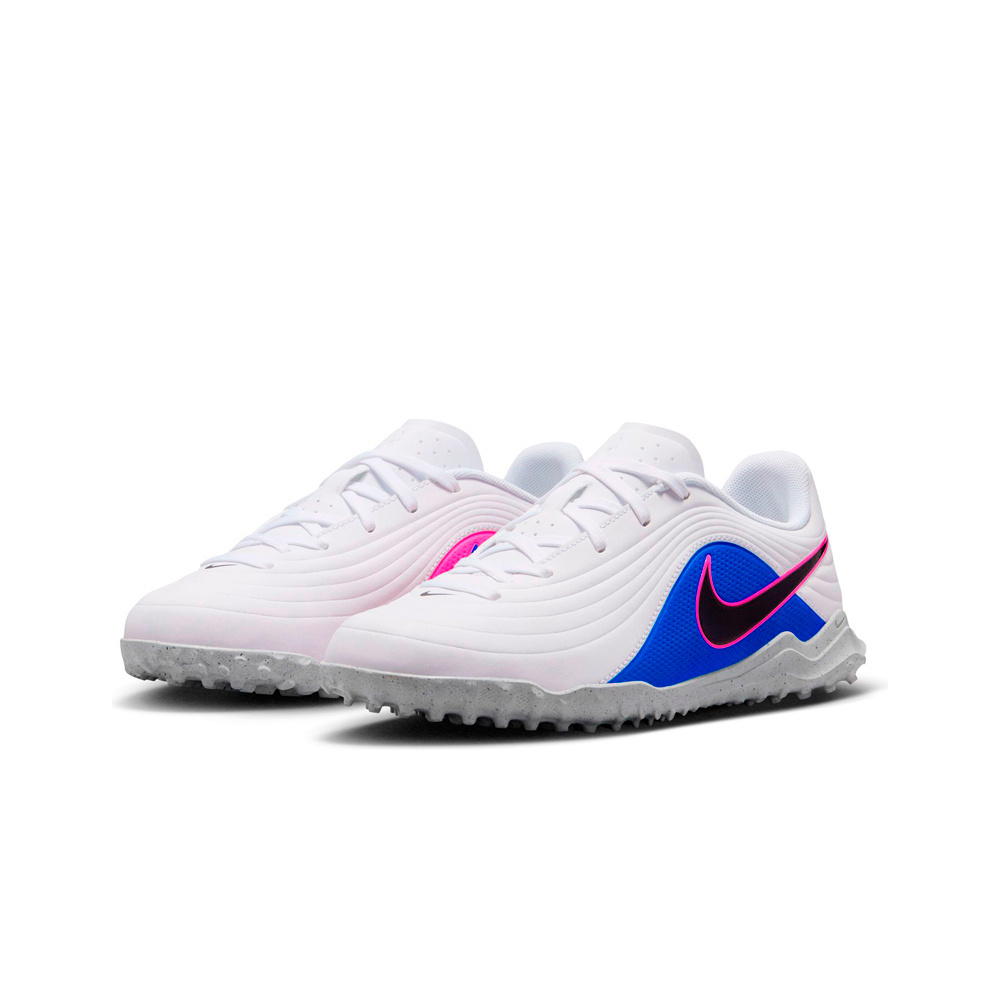 Nike botas de futbol niño multitaco y terreno duro LEGEND 10 CLUB TF BLANCO lateral interior