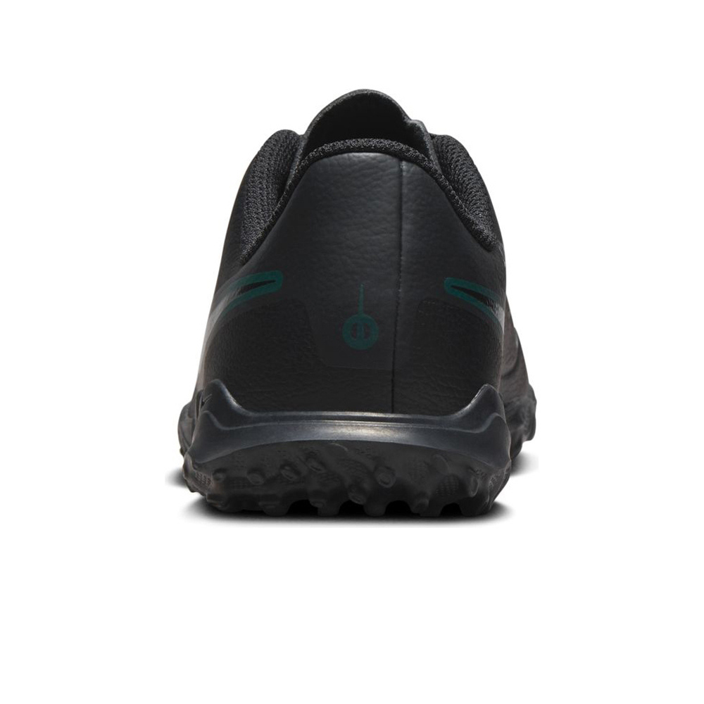 Nike botas de futbol niño multitaco y terreno duro TIEMPO LEGEND 10 CLUB TF INFANTIL NEGRO vista trasera