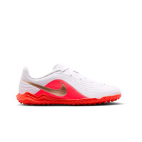 Nike botas de futbol niño multitaco y terreno duro TIEMPO MAESTRO CLUB TF INFANTIL BLANCO lateral exterior